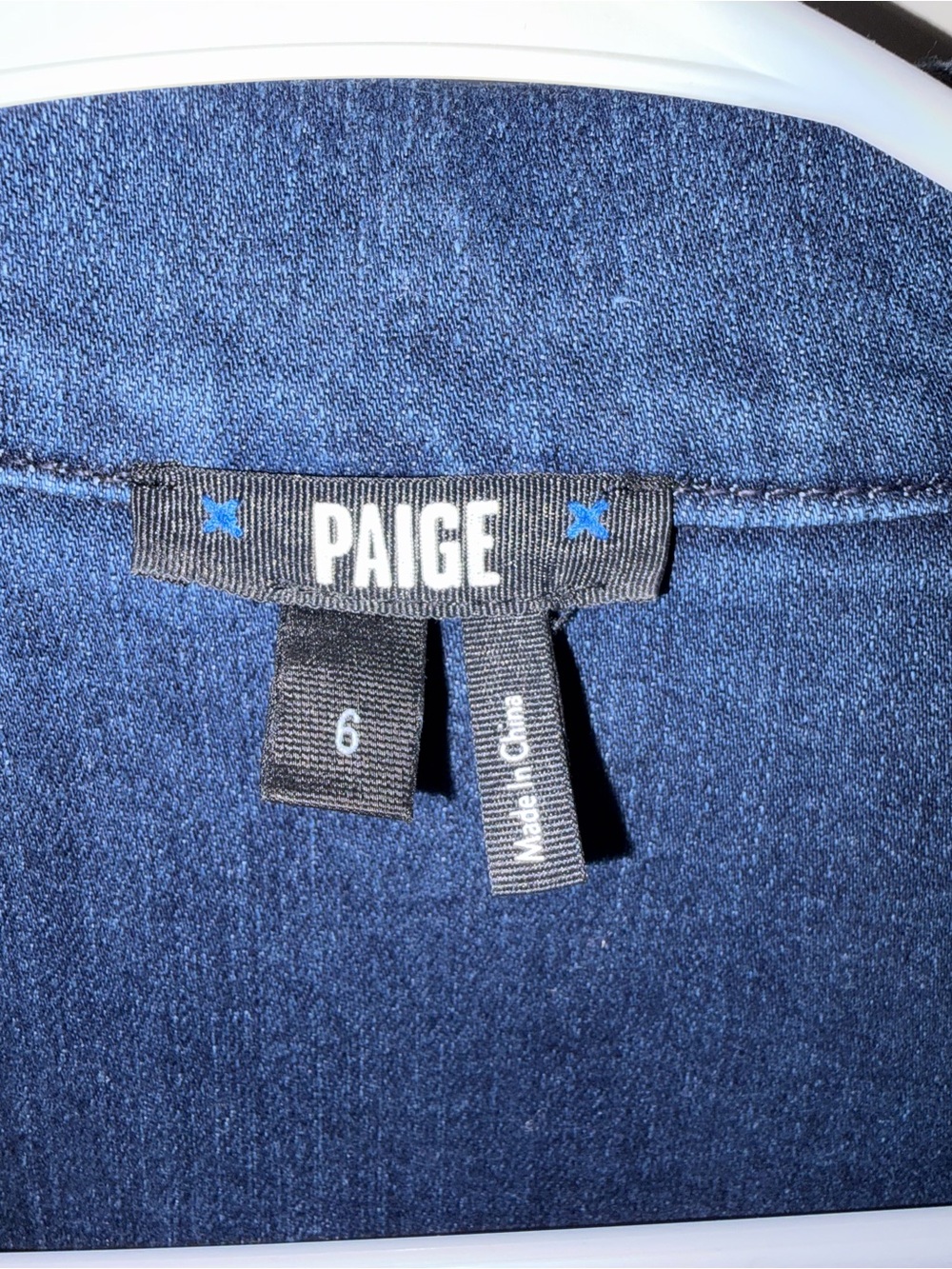 PAIGE Anessa Denim Jumpsuit Size 6 Dark Wash Wide Leg Belted - Picture 5 of 8